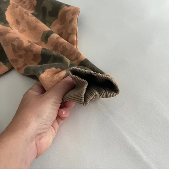 Free People Its A Vibe Printed Hoodie Sz M Floral Distressed Oversized Boho - Picture 9 of 14